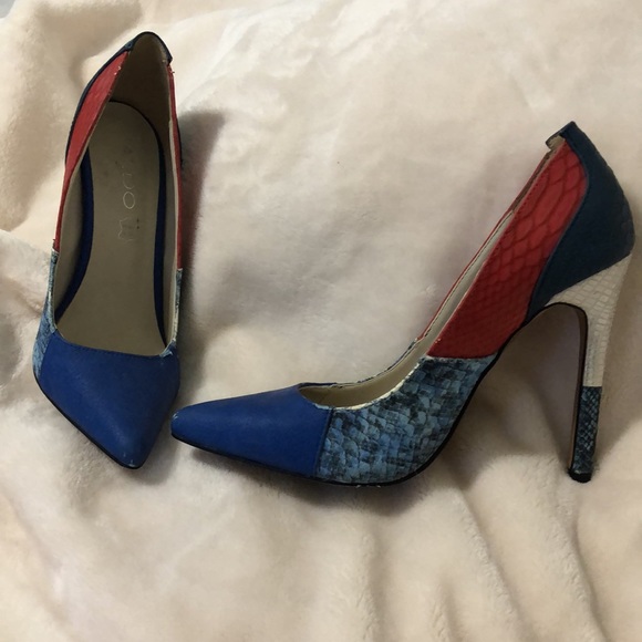 ALDO MULTICOLOR HEELS SIZE 5 - Picture 3 of 12